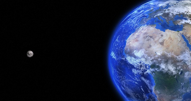 earth, moon, space, planet, world, blue planet, outer space, galaxy, universe, cosmos, celestial body, orbit, atmosphere, glowing, 3d, earth, earth, earth, earth, earth, moon, space, space, space, world, world - 4K 8K wallpaper background by qimono | Pix8K