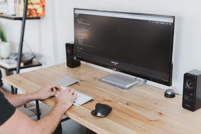 computer, desk, work, business, office, typing, coding, programming, code, monitor, coding, coding, coding, coding, coding, programming, programming, programming - 4K 8K wallpaper background by StockSnap | Pix8K