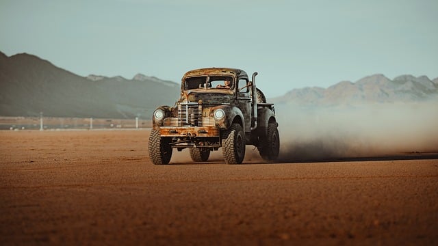 truck, desert, drylake, lakebed, nevada, nature, usa, classic, vintage, retro, vehicle - 4K 8K wallpaper background by Lenzatic | Pix8K