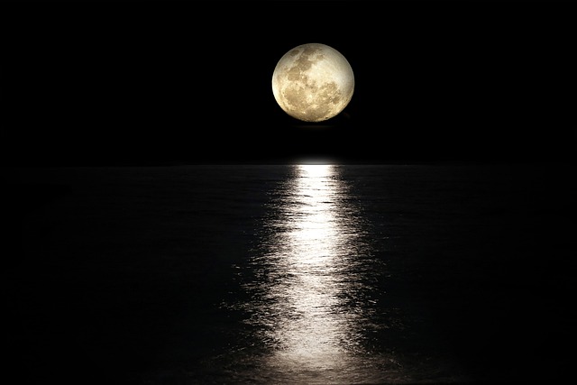 moon, full moon, sea, sky, night sky, lunar, moonlight, night, scenery, black sky, dark sky, luna, light reflection, reflection, nature, moon, moon, moon, moon, moon, sky, night sky, night - 4K 8K wallpaper background by photo-graphe | Pix8K