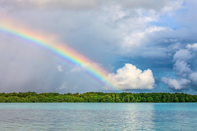 landscape, beautiful nature, nature, rainbow, nature background, tropical, atoll, lagoon, widi archipelago, indonesia, hd wallpapers, hd wallpaper, nature wallpaper - 4K 8K wallpaper background by Kanenori | Pix8K