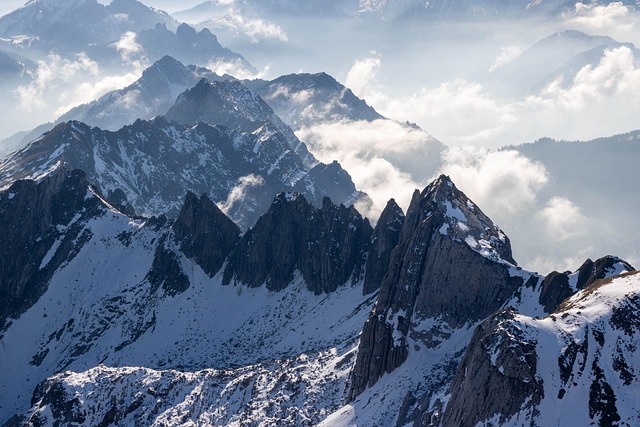 peak, summit, mountains, snow mountains, alps, alpine, mountain range, mountain landscape, mountainous, landscape, snow, clouds, nature, switzerland - 4K 8K wallpaper background by ewirz | Pix8K