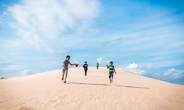 desert, children, sand, dune, playing, childhood, kids, nature, landscape, desert, children, children, children, children, children, kids - 4K 8K wallpaper background by ThanhTN | Pix8K