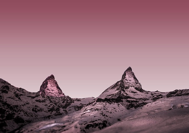 mountains, himalayas, nature, landscape, night, gradient - 4K 8K wallpaper background by dinhchibao | Pix8K