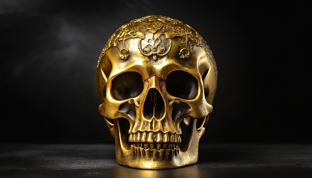 ai generated, skull, wallpaper hd, beautiful wallpaper, full hd wallpaper, gold, ornate, laptop wallpaper, cool backgrounds, free background, wallpaper 4k, desktop backgrounds, hd wallpaper, 4k wallpaper, art, mac wallpaper, metal, wallpaper, 4k wallpaper 1920x1080, background, artful, free wallpaper, dead, cult, human, windows wallpaper, sculpture - 4K 8K wallpaper background by kampfmonchichi | Pix8K