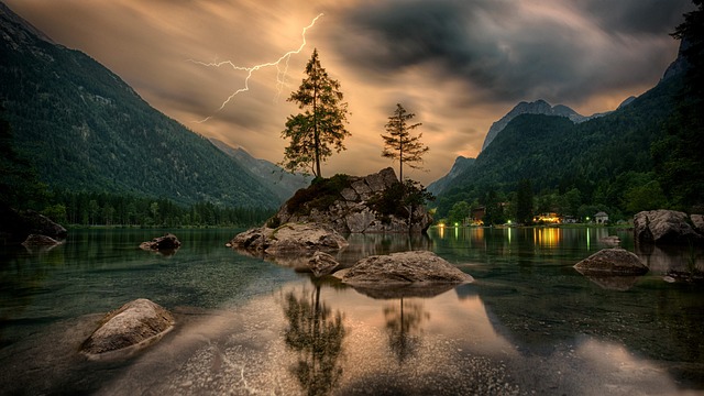 nature, waters, lake, free wallpaper, island, landscape, thunderstorm, full hd wallpaper, desktop backgrounds, tree, cool backgrounds, mac wallpaper, free background, clouds, beautiful nature, windows wallpaper, lightning, alpine, panorama, mirroring, 4k wallpaper, nature background, mountain, 4k wallpaper 1920x1080, hintersee, wallpaper hd, rocks, night, laptop wallpaper, light, alps, wallpaper 4k, hd wallpaper, cool wallpaper, nature wallpaper, beautiful wallpaper, zoom background, background - 4K 8K wallpaper background by jplenio | Pix8K