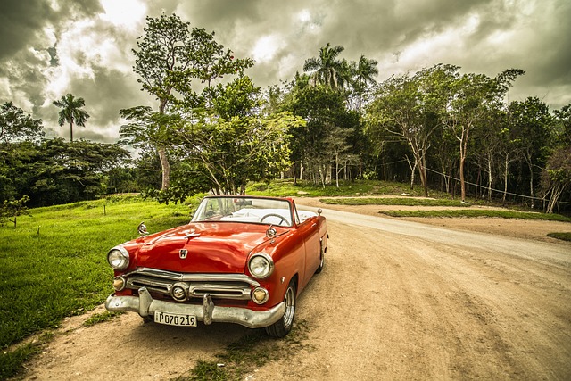 oldtimer, car, car wallpapers, old car, convertible, red car, shiny car, retro, classic, nature, vintage, vintage car, automotive, automobile, parked car, forest, cuba - 4K 8K wallpaper background by Noel_Bauza | Pix8K