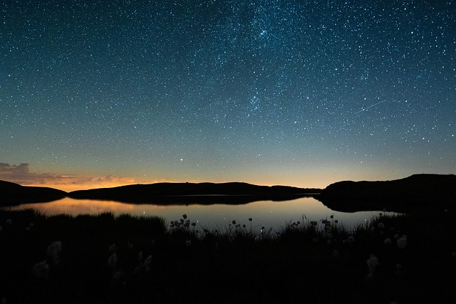 mountain, sea, night sky, forest, night, space, sky, stars, nature - 4K 8K wallpaper background by yt_ggfischlul | Pix8K