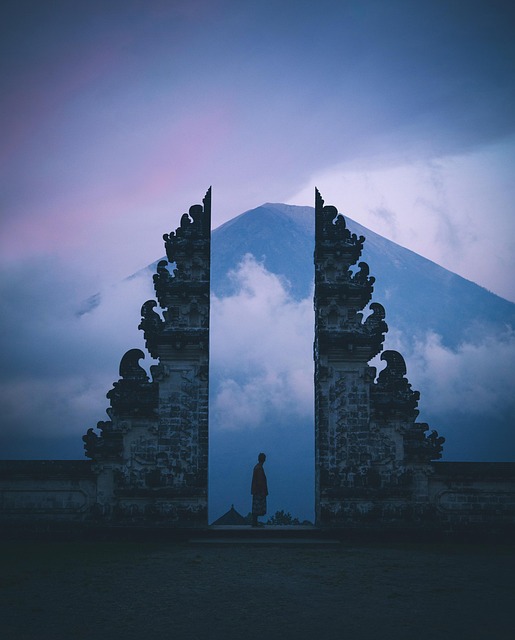 nature, phone wallpaper, wallpaper, background, mountain, clouds, lock screen wallpaper, beautiful wallpaper, samsung wallpaper, sky, purple, blue, man, temple, gates, outdoor, landscape, mobile wallpaper, atmospheric, mobile wallpaper 4k, bali, sky background, indonesia, android wallpaper, blue nature, blue background, blue sky, blue landscape, blue mountain, blue clouds, blue wallpaper, blue natural, ipad wallpaper, aesthetic wallpaper, iphone wallpaper - 4K 8K wallpaper background by aronvisuals | Pix8K