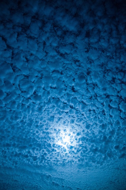 mackerel sky, nature, moonlit night, clouds, night, moon, blue, night view, cloudy, blue sky, blue moon, blue clouds, blue night, skyscape, cloudscape, natural phenomenon - 4K 8K wallpaper background by DeltaWorks | Pix8K