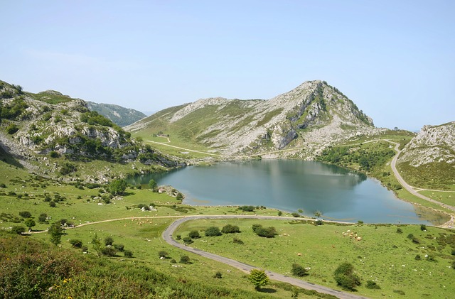mountain, lake, beautiful wallpaper, sky background, cool backgrounds, free wallpaper, water, free background, 4k wallpaper 1920x1080, full hd wallpaper, sky, stones, wallpaper, nature wallpaper, wallpaper hd, wallpaper 4k, hd wallpaper, beautiful nature, 4k wallpaper, landscape, green, nature background, pasture, desktop backgrounds, windows wallpaper, mac wallpaper, spain, laptop wallpaper, nature, beautiful - 4K 8K wallpaper background by Surprising_Media | Pix8K