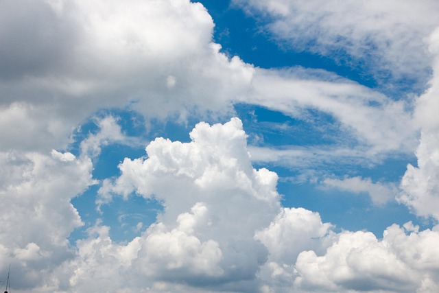 clouds, sky, atmosphere, blue sky, cloudscape, white clouds, cloudy, nature, daylight - 4K 8K wallpaper background by Mint_Foto | Pix8K