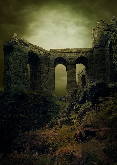 ruin, castle, middle ages, dramatic, dark, mysterious, background, beautiful wallpaper, iphone wallpaper - 4K 8K wallpaper background by Darkmoon_Art | Pix8K