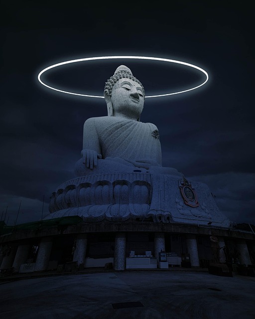 big buddha, neon ring, imagination, fantasy, magic, momentum, creative, religious, travel, neon ring, momentum, momentum, momentum, momentum, momentum - 4K 8K wallpaper background by Aleem_khan | Pix8K