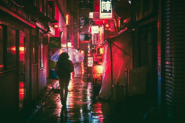 japan, osaka, night, asia, landmark, travel, japanese, architecture, city, building, tourist, outdoor, street food, street markets, neon, glow, nature, advertising, urban, man, guy, people, traveller, adventure, rain, umbrella - 4K 8K wallpaper background by MasashiWakui | Pix8K