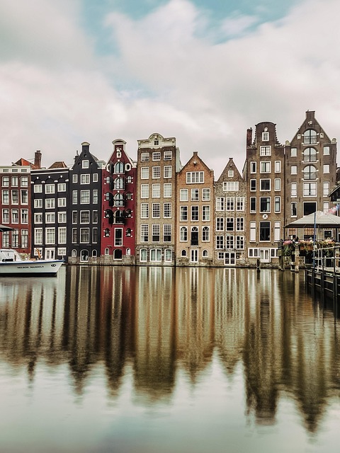 buildings, lake, reflections, urban, phone wallpaper, city, amsterdam, netherlands, aesthetic wallpaper, nature, iphone wallpaper - 4K 8K wallpaper background by travelwithzhuk | Pix8K